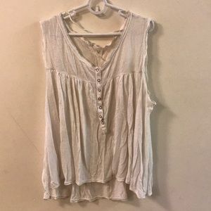 Loose white tank top